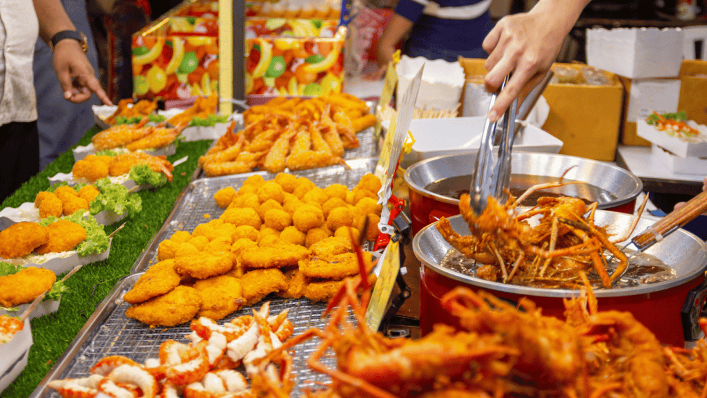 Riau Street Food Stalls Offering Traditional Dishes